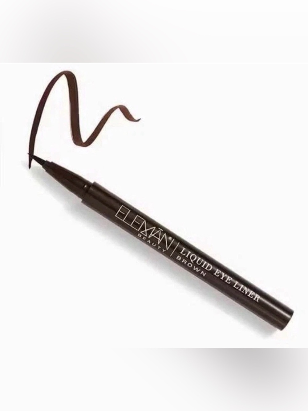 Eleman liquid eyeliner in‎ brown Vegan cruelty free transfer proof